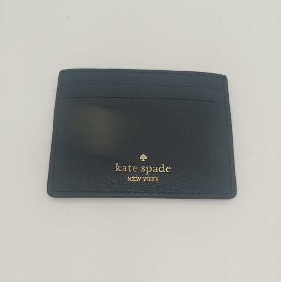 Kate Spade NYC Big Apple Pretzel small saffiano slim card holder NWT - Picture 3 of 4
